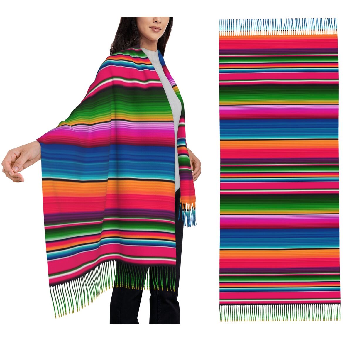 Mexicaanse Deken Gestreepte Fi - Woven Scarf Blanket recensie en prijs